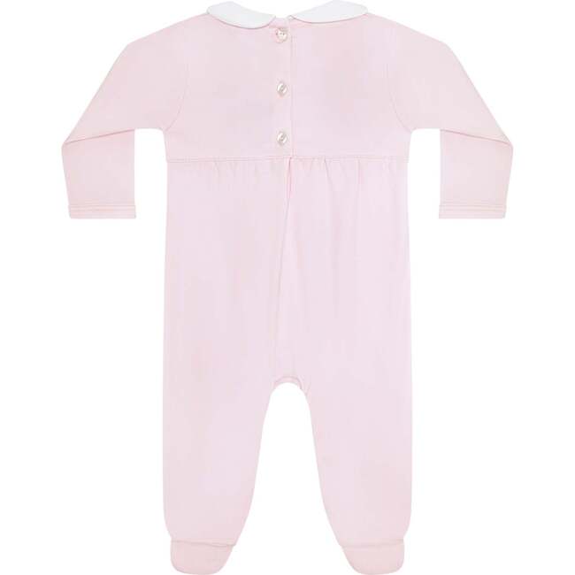 Charming Bows Embroidery Footie Pink