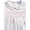 Charming Bows Print Smocked Footie Pink - Footie Pajamas - 2 - thumbnail