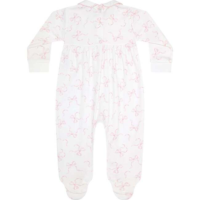 Charming Bows Print Smocked Footie Pink - Footie Pajamas - 3