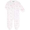 Pink Lone Star Toile Zipper Footie Pink - Footie Pajamas - 1 - thumbnail