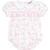 Pink Lone Star Toile Smocked Bubble Pink - Rompers - 1 - thumbnail