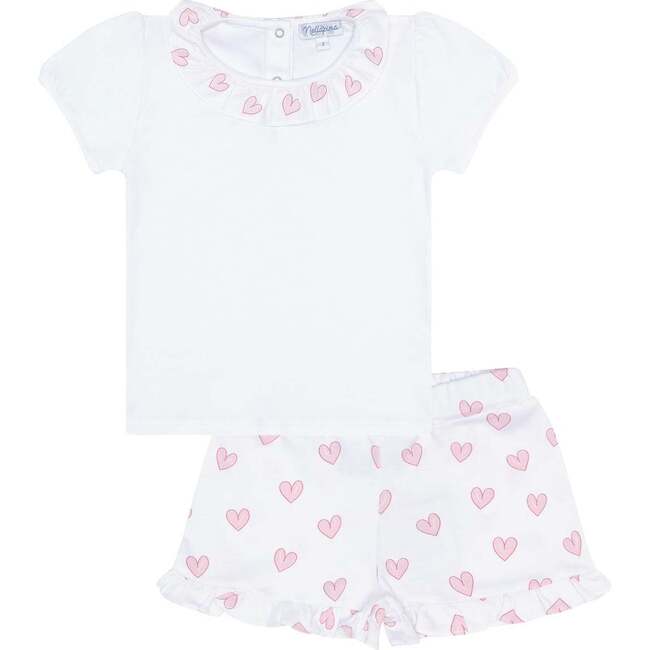Pink Heart Short Set Pink