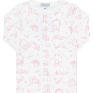 Pink Lone Star Toile Pajamas Pink