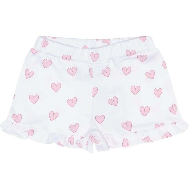 Pink Heart Print Shorts Pink