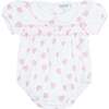 Pink Heart Print Smocked Bubble Pink - Rompers - 1 - thumbnail