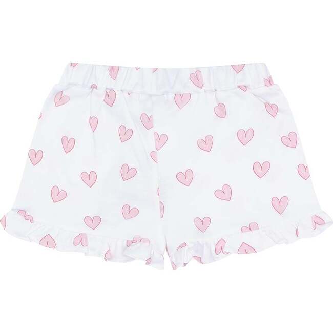 Pink Heart Print Shorts Pink