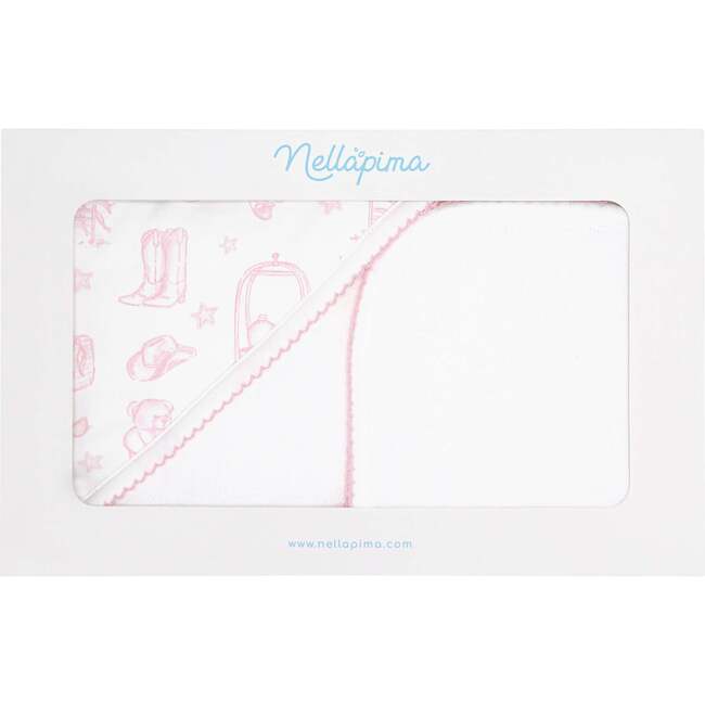 Pink Lone Star Toile Towel Pink