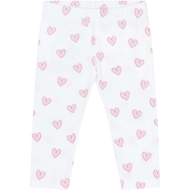 Pink Heart Print Pima Leggings Pink
