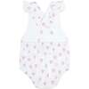 Pink Heart Print Ruffle Bubble Pink - Rompers - 2