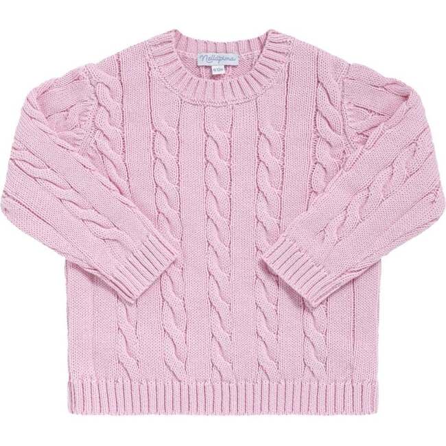 Cable Knit Sweater Pink