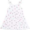 Pink Heart Print Ruffle Dress Pink - Dresses - 2