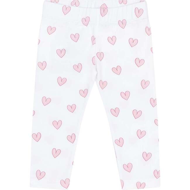 Pink Heart Print Pima Leggings Pink