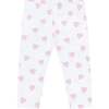 Pink Heart Print Pima Leggings Pink - Leggings - 2