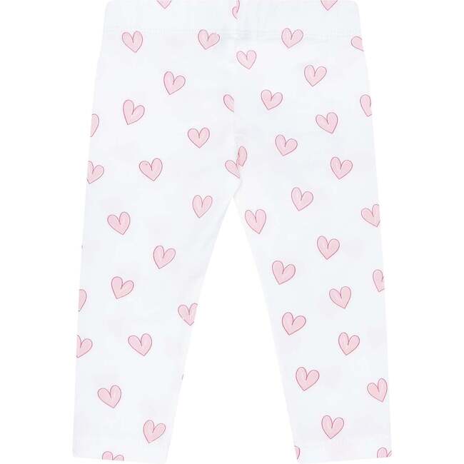 Pink Heart Print Pima Leggings Pink - Leggings - 3