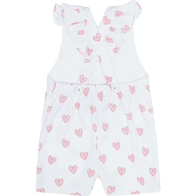Pink Heart Print Romper Pink