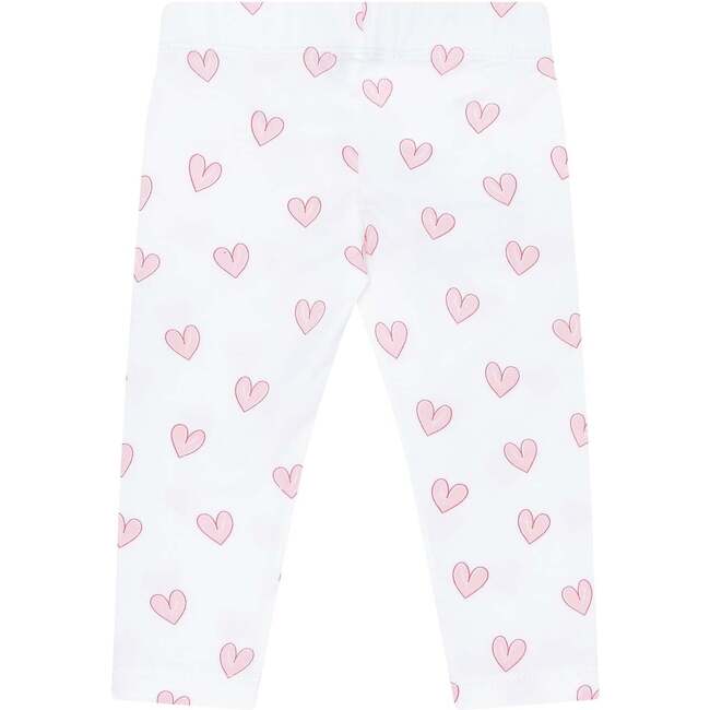 Pink Heart Print Pima Leggings Pink - Leggings - 4