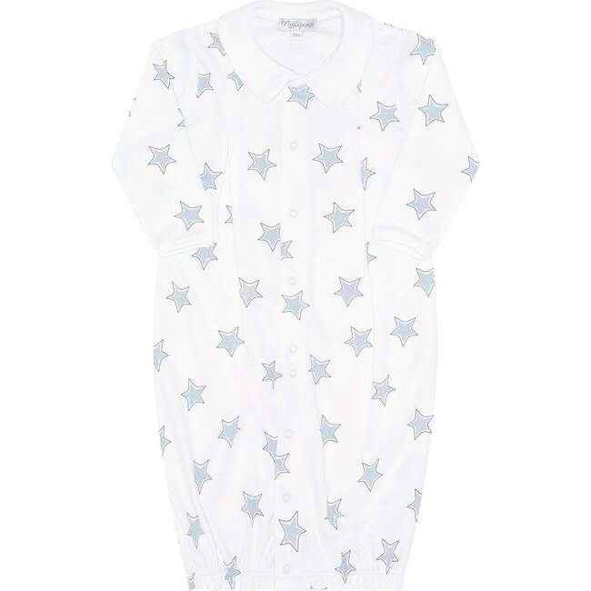 Blue Stars Print Converter Gown Blue - Nightgowns - 1
