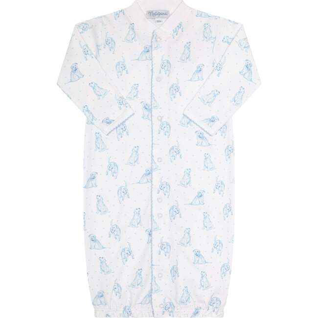 Blue Puppy Love Print Converter Gown Blue - Nightgowns - 1