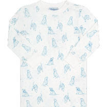 Blue Puppy Love Print Pajamas Blue