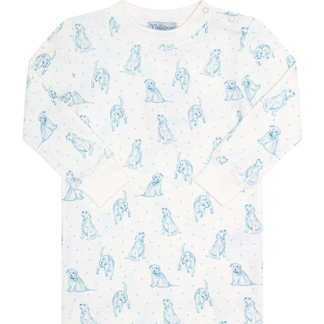 Blue Puppy Love Print Pajamas Blue - Pajamas - 4