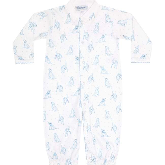 Blue Puppy Love Print Converter Gown Blue - Nightgowns - 2