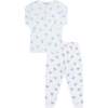 Blue Heart Print Unisex Pajama Blue - Pajamas - 1 - thumbnail