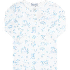 Blue Lone Star Toile Pajamas Blue - Pajamas - 3