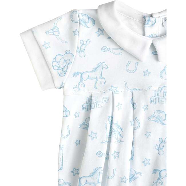 Blue Lone Star Toile Bubble Blue