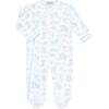 Blue Lone Star Toile Print Crossover Footie Blue - Footie Pajamas - 1 - thumbnail