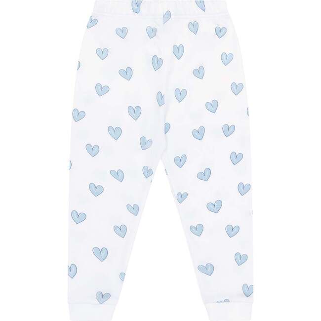 Blue Heart Print Unisex Pajama Blue