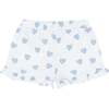Blue Heart Print Shorts Blue - Shorts - 2