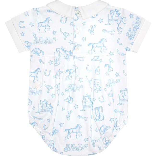 Blue Lone Star Toile Bubble Blue - Rompers - 3