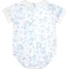Blue Lone Star Toile Bubble Blue - Rompers - 3