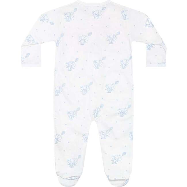 Blue Elephant Zipper Footie Blue