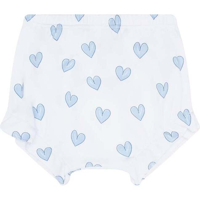 Blue Heart Print Onesie Set Blue - Mixed Apparel Set - 3