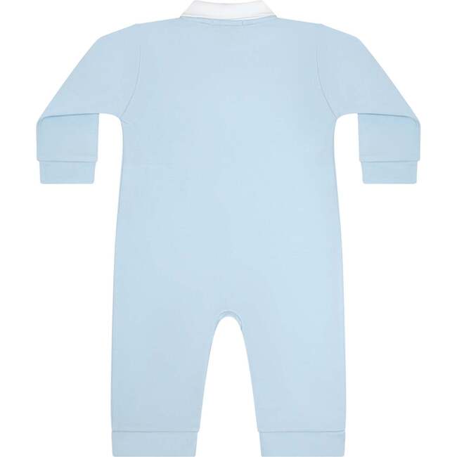 Mini Voyages Embroidery Romper LS Blue