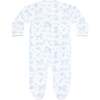 Blue Lone Star Toile Print Crossover Footie Blue - Footie Pajamas - 3