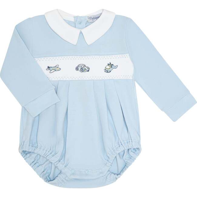 Mini Voyages Embroidery Bubble LS Blue
