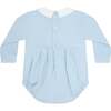 Mini Voyages Embroidery Bubble LS Blue - Rompers - 2