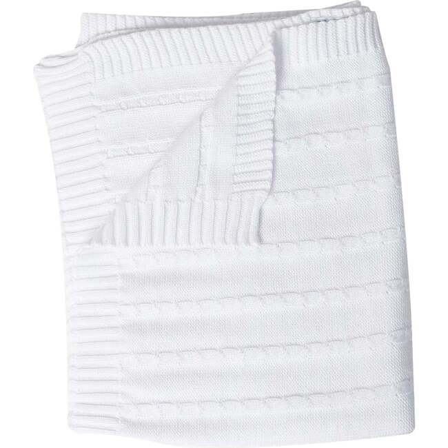 Cable Knit Blanket White
