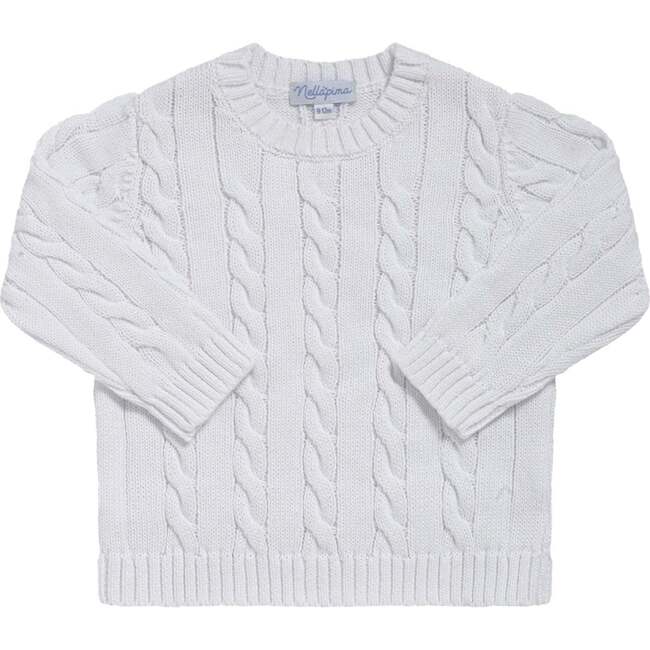 Cable Knit Sweater Blue