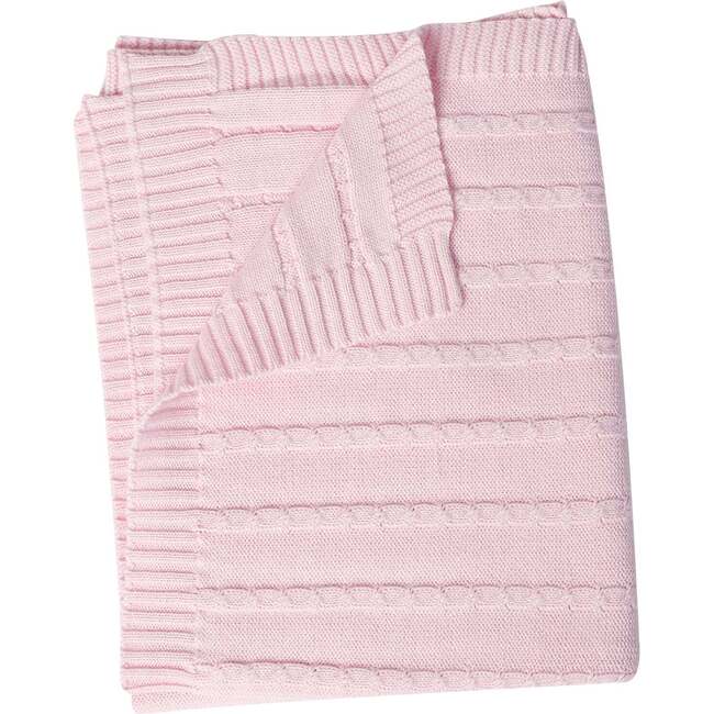 Cable Knit Blanket Blue