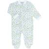 Blue Vines Print Zipper Footie Multicolor - Footie Pajamas - 1 - thumbnail