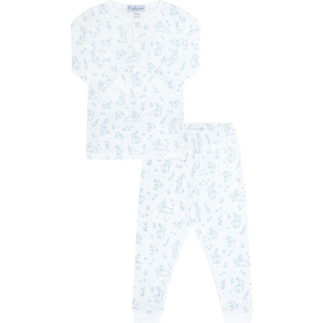 Blue Bunny Toile Pajama Blue
