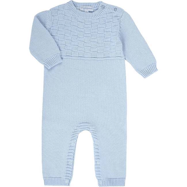 Basket Weave Knit Bodysuit Blue