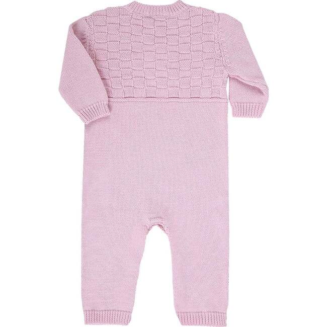 Basket Weave Knit Bodysuit Pink