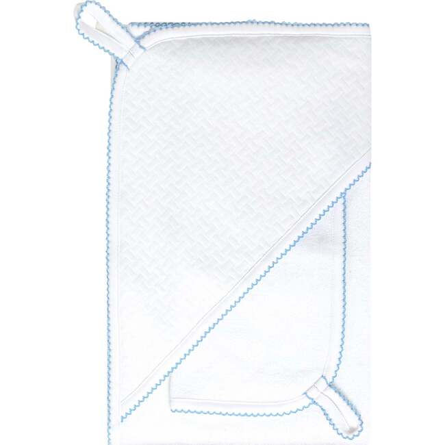 Basket Weave Hooded Baby Towel Pink - Bath Towels - 3