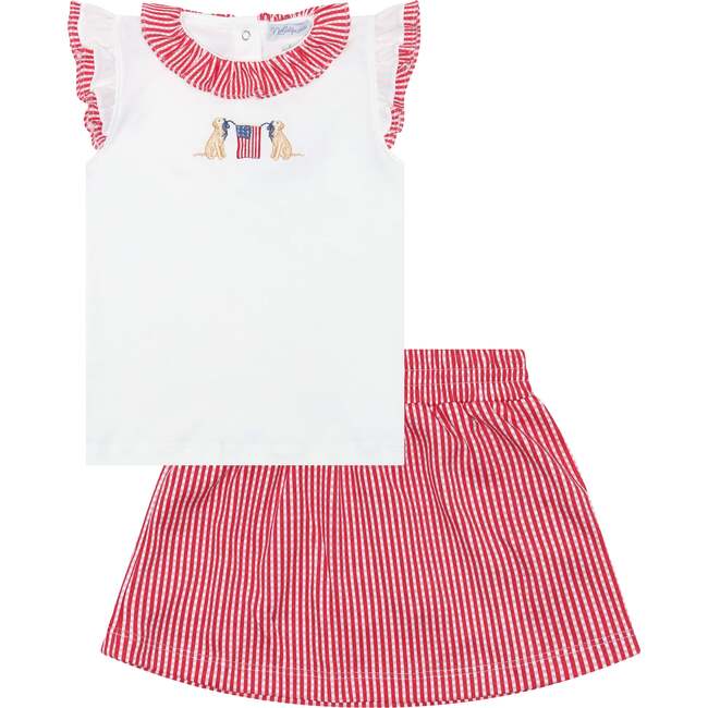 American Pups Classic Skort Set Red