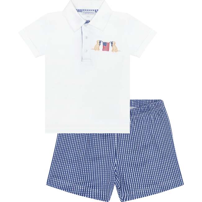 American Pups Boys Short Set Blue