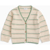 Stripe V-Neck Knit Cardigan - Cardigans - 1 - thumbnail
